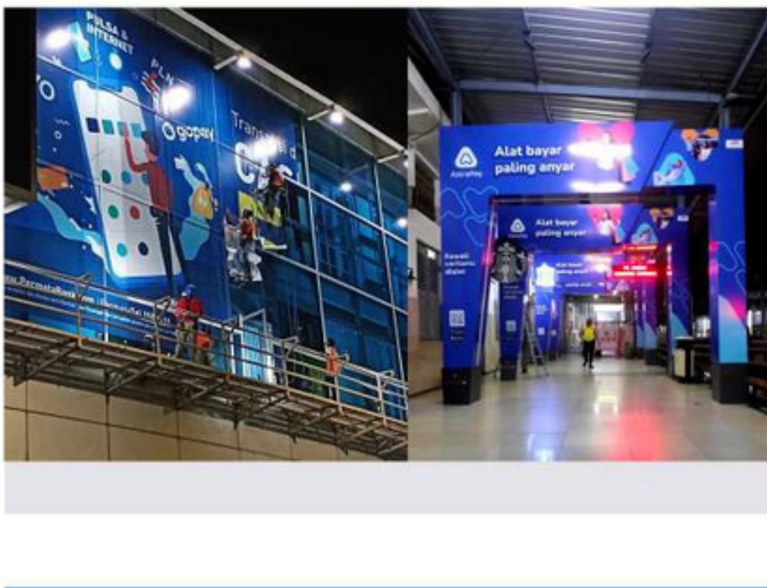 Building wrap and gate signage